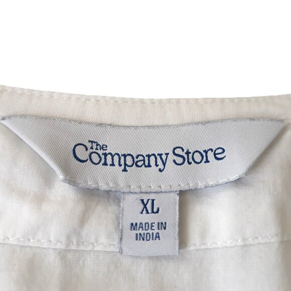 The Company Store Floral Block Print Cotton Midi Dress XL Boho Resort Coastal - Picture 5 of 6